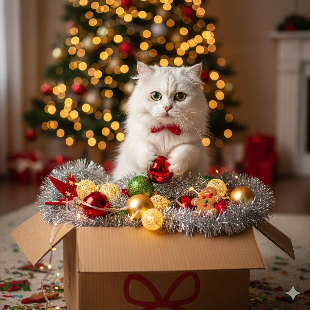 Noel Ağacı ve Süsleri: Kediniz İçin Güvenlik Rehberi