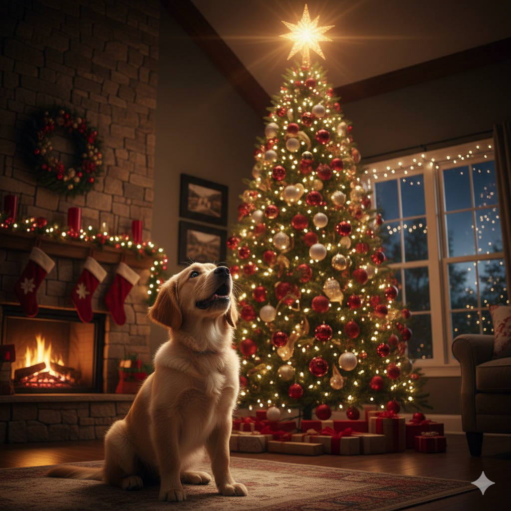 Köpeğinizin Noel Işıklarına Verdiği Tepkilerin Gizli Anlamı: Oyun Daveti mi, Koruma İçgüdüsü mü?